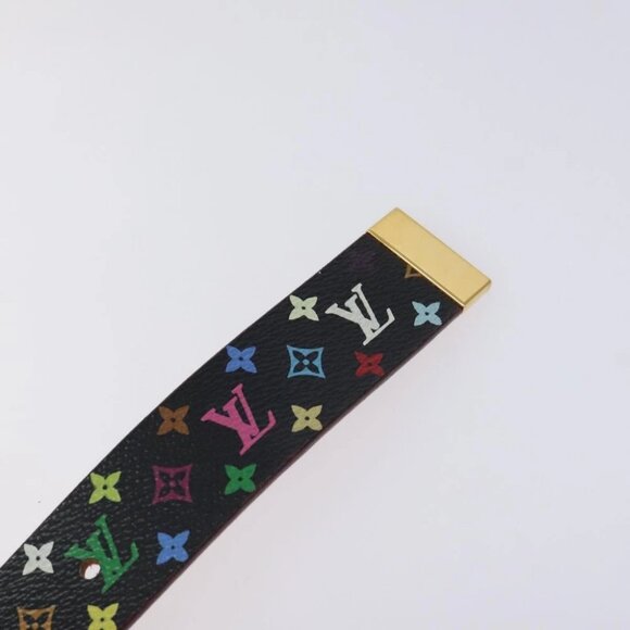 LOUIS VUITTON Monogram Multicolor Ceinture Care Belt Black LV - Picture 8 of 15